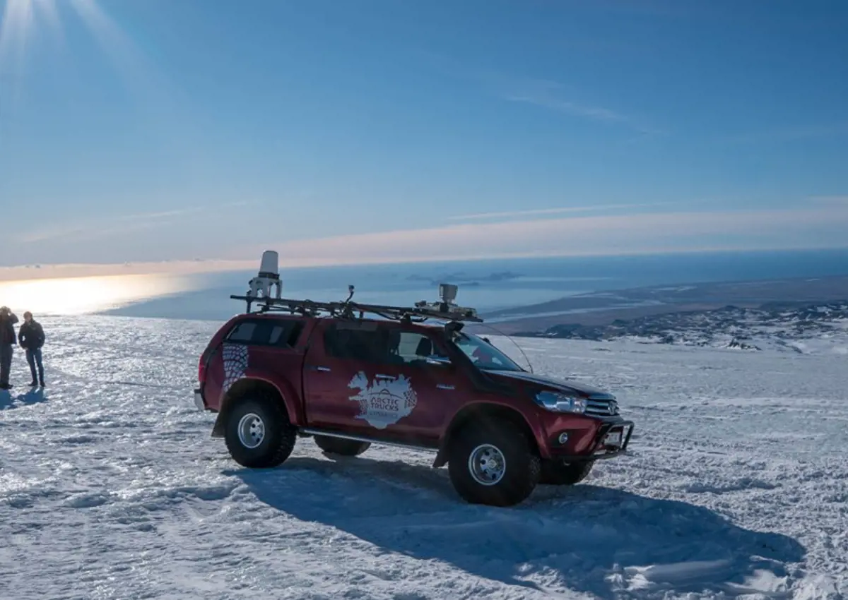 Data collection by the Oxford Robotics Institute team in a LandRober in the Arctic in February 2018 on a variety of different wild terrains