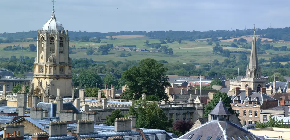 Oxford spires and oxfordshire countryside