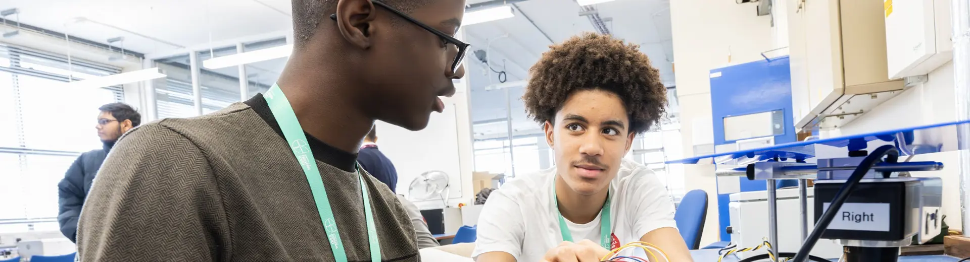 Participants of Access programme Uncover Engineering 2024 doing a Mobile Robots activity