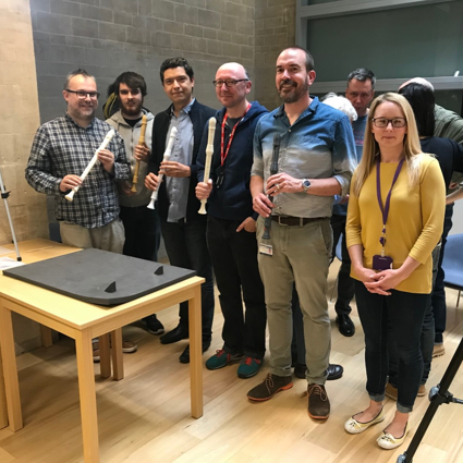 Department of Engineering Science researchers and members of the Conservation Department at Oxford’s Pitt Rivers Museum