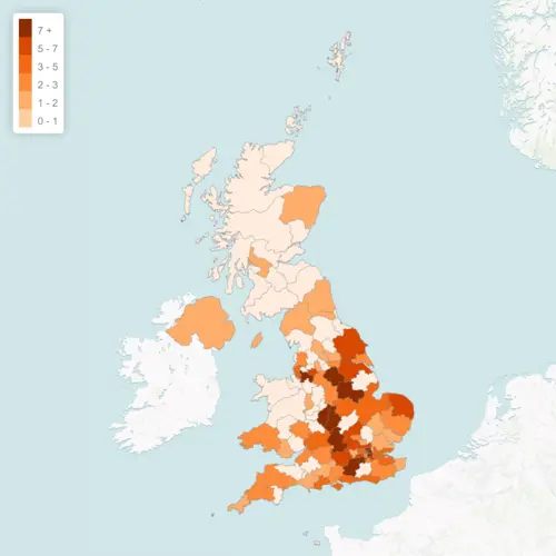 Postcode Heat Map for Department of Engineering Science Access Activities, August 2026